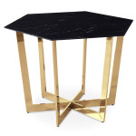 Paris Prix Table De Repas Design "Dizazi" 120cm Noir & Or
