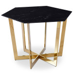 paris prix Table de Repas Design "Dizazi" 120cm Noir & Or