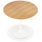 Paris Prix Table De Repas Design "Mivlo" 80cm Naturel & Blanc
