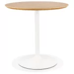 paris prix Table de Repas Design "Mivlo" 80cm Naturel & Blanc