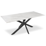 paris prix Table de Repas Design "Nalou" 180cm Blanc & Noir