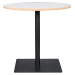 Paris Prix Table De Repas Design "Polanzia" 80cm Blanc & Noir