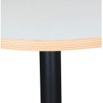 Paris Prix Table De Repas Design "Polanzia" 80cm Blanc & Noir