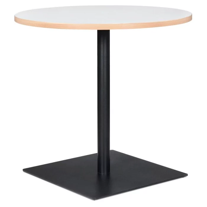 Paris Prix Table De Repas Design "Polanzia" 80cm Blanc & Noir