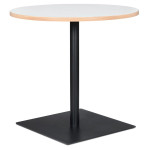 paris prix Table de Repas Design "Polanzia" 80cm Blanc & Noir
