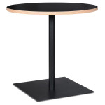 paris prix Table de Repas Design "Polanzia" 80cm Noir