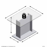 Paris Prix Table De Repas Design "Sanary" 110cm Gris Béton