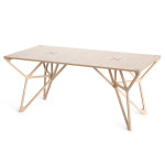 paris prix Table de Repas en Bois Design "Almost" 170cm Naturel