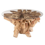 paris prix Table de Repas en Teck "Raoul" 82cm Naturel