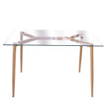 Paris Prix Table De Repas En Verre "Glosa" 115cm Transparent