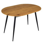 Paris Prix Table De Repas "Extensible" 120-160cm Naturel & Noir