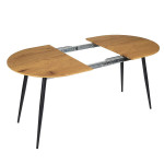 Paris Prix Table De Repas "Extensible" 120-160cm Naturel & Noir