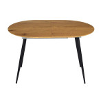 paris prix Table de Repas "Extensible" 120-160cm Naturel & Noir