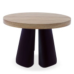 Paris Prix Table De Repas Extensible "Darcy" 110-260cm Noir & Chêne