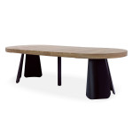 Paris Prix Table De Repas Extensible "Darcy" 110-260cm Noir & Chêne