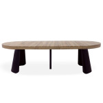 Paris Prix Table De Repas Extensible "Darcy" 110-260cm Noir & Chêne