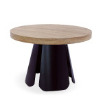 paris prix Table de Repas Extensible "Darcy" 110-260cm Noir & Chêne
