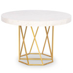 paris prix Table de Repas Extensible "Janina" 110-260cm Blanc