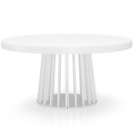 paris prix Table de Repas Extensible "Laize" 150-300cm Blanc