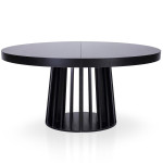 paris prix Table de Repas Extensible "Laize" 150-300cm Noir
