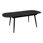 paris prix Table de Repas Extensible "Mapu" 160-200cm Noir