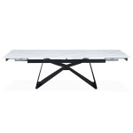 Paris Prix Table De Repas Extensible "Nayla" 180-260cm Blanc & Noir