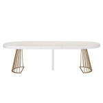 Paris Prix Table De Repas Extensible "Resoa" 110-260cm Blanc