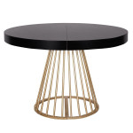 paris prix Table de Repas Extensible "Resoa" 110-260cm Noir