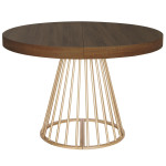 paris prix Table de Repas Extensible "Resoa" 110-260cm Noisette