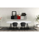 Paris Prix Table De Repas Extensible "Virginia" 110-260cm Blanc