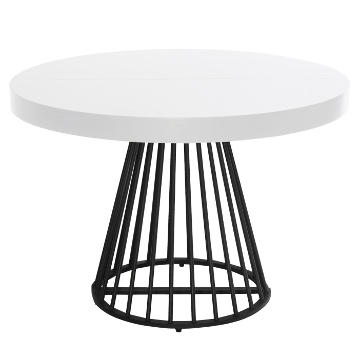 Paris Prix Table De Repas Extensible "Virginia" 110-260cm Blanc