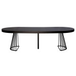 Paris Prix Table De Repas Extensible "Virginia" 110-260cm Noir