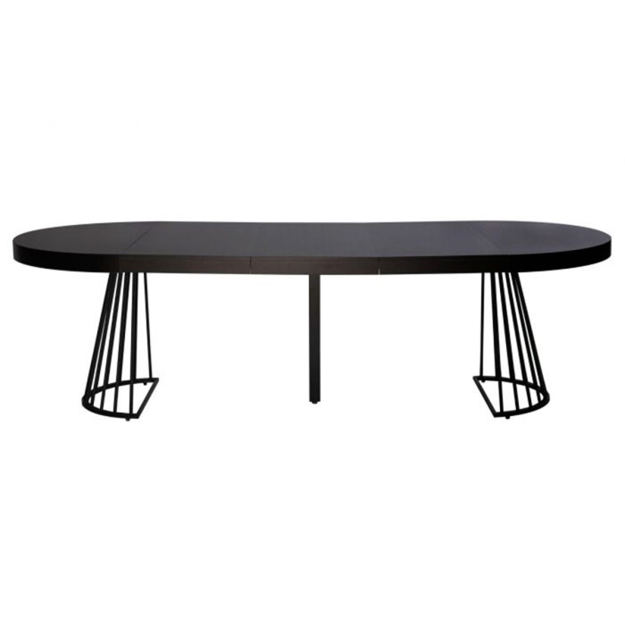 Paris Prix Table De Repas Extensible "Virginia" 110-260cm Noir