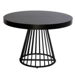 paris prix Table de Repas Extensible "Virginia" 110-260cm Noir