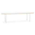 paris prix Table de Repas Extensible "Zemo" 170-270cm Blanc