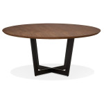 Paris Prix Table De Repas Ronde Design "Nyna" 120cm Noyer