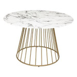 Paris Prix Table De Repas Ronde Design "Rayo" 120cm Blanc