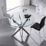 Paris Prix Table De Repas Ronde En Verre "Alessio" 120cm Argent