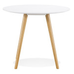 Paris Prix Table De Repas Scandinave "Pacio" 90cm Blanc