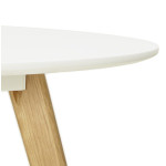 Paris Prix Table De Repas Scandinave "Pacio" 90cm Blanc