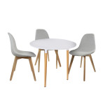Paris Prix Table De Repas Scandinave "Pulego" 76cm Blanc