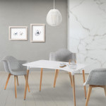 Paris Prix Table De Repas Scandinave "Wyoming" 115cm Blanc