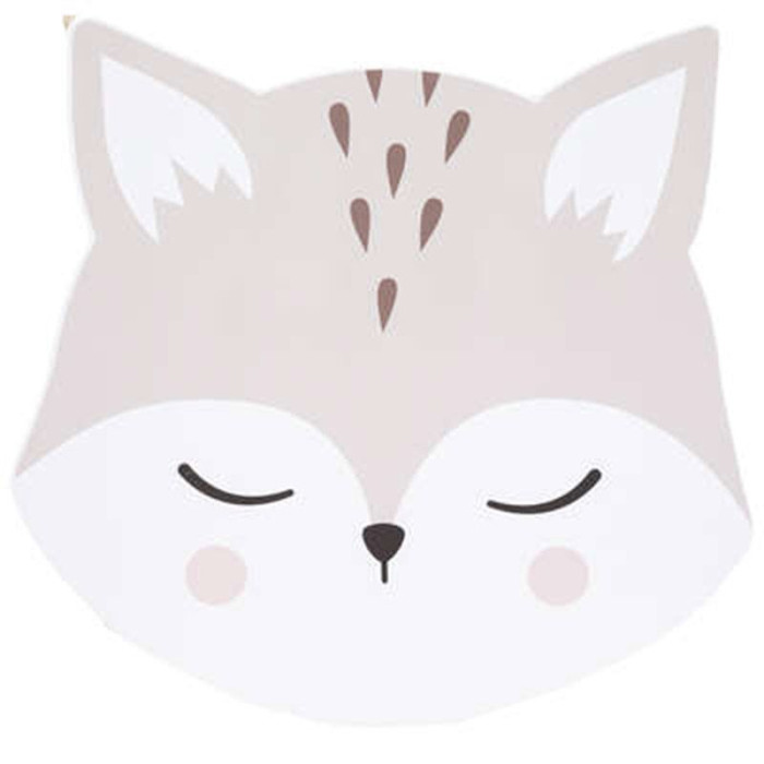 Paris Prix Table Enfant Design "Douceur Renard" 64cm Blanc
