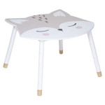 paris prix Table Enfant Design "Douceur Renard" 64cm Blanc