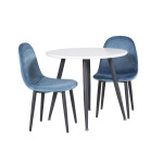Paris Prix Table Enfant Design "Plaza" 60cm Blanc & Noir