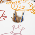 Paris Prix Table Enfant "Monsieur & Madame®" 60cm Multicolore