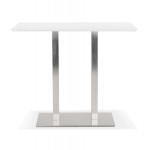 Paris Prix Table Haute Mange-Debout "Pansy" 150cm Blanc & Argent