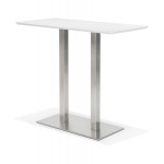 Paris Prix Table Haute Mange-Debout "Pansy" 150cm Blanc & Argent
