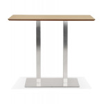Paris Prix Table Haute Mange-Debout "Pansy" 150cm Naturel & Argent
