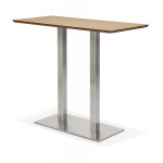 Paris Prix Table Haute Mange-Debout "Pansy" 150cm Naturel & Argent